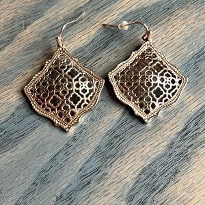 Kendra Scott Rose Gold Filigree Earrings